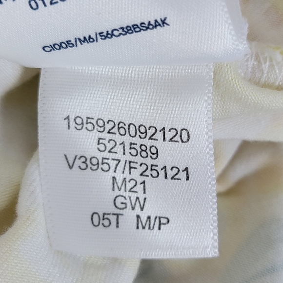 Lands' End Bright Yellow And White Lemon Print Tiered Maxi Tank Dress Sz MP - Picture 11 of 11